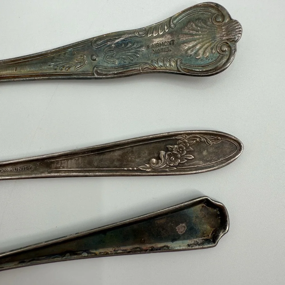 VINTAGE Reed & Barton Fairmont Hotel / Tudor Plate / Duro Plate Oneida Teaspoons